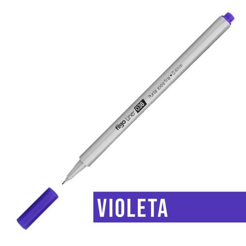 Microfibra Filgo 038 Line 0.4Mm Violeta Caja X 10 Unid
