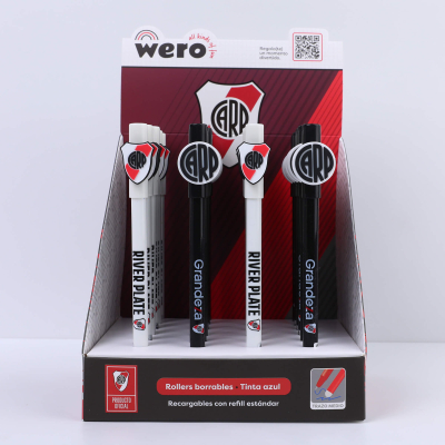 Lapicera Roller Wero Borrable River Plate We4237