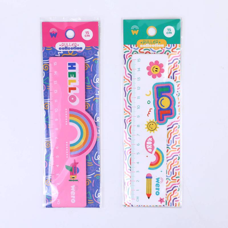 Regla Escolar De Madera 15Cm Hello We4091