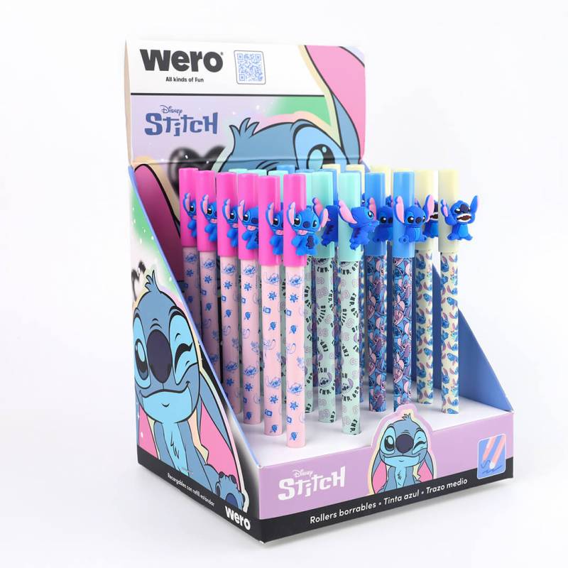 Lapicera Roller Wero Borrable Stitch Cute We4225