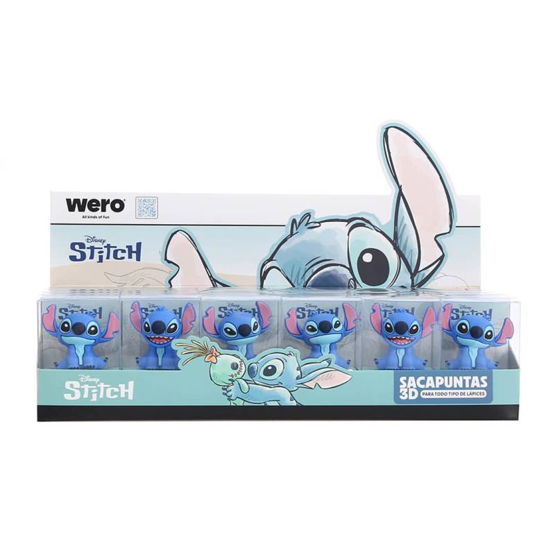 Sacapuntas Plástico Wero 3D Stitch We4261