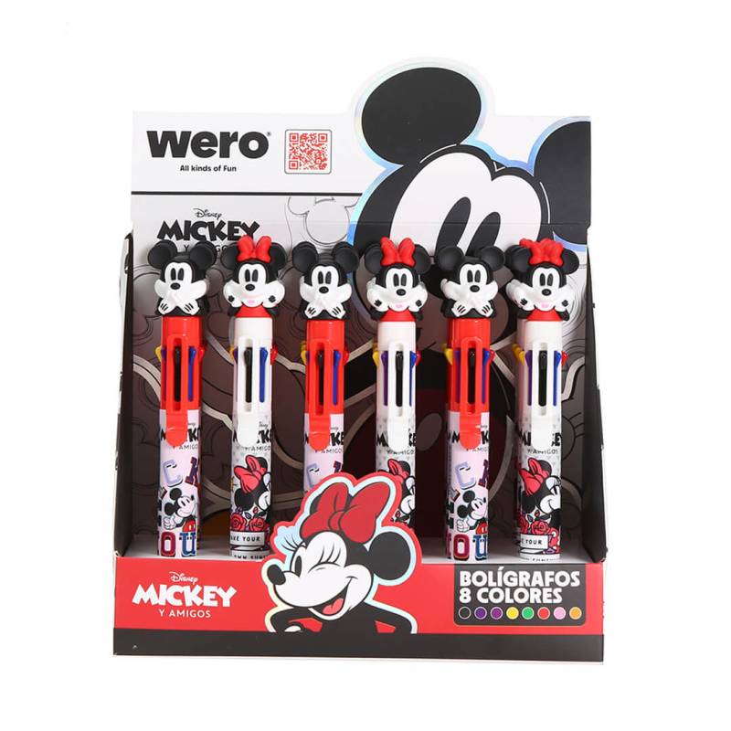 Boligrafo Wero Multicolor 8 Color Retract Mickey We4278