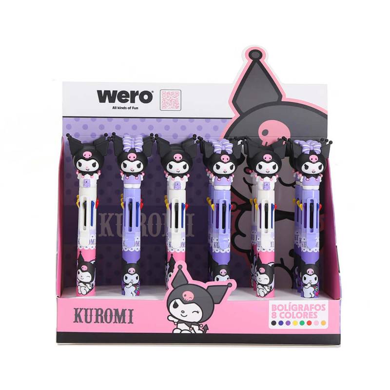 Boligrafo Wero Multicolor 8 Color Retract Kuromi We4280