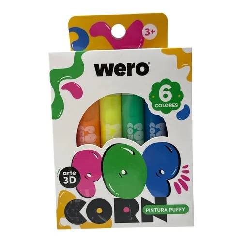 Marcadores Wero Puffy 3D Estuche X 6 Colores 