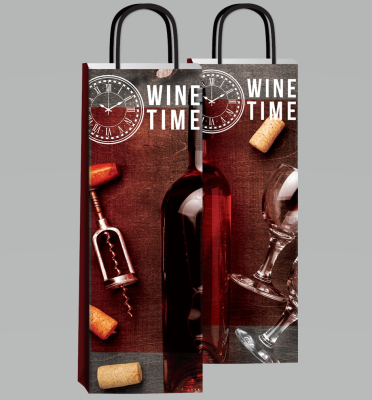 Bolsa P/Regalo Romipack Wine Time 14X40
