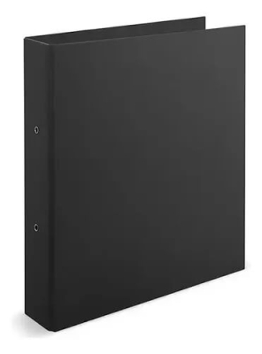 Carpeta 2Ø40Mm Lama Pvc A4 Forrada Negro Zd2X40Ne