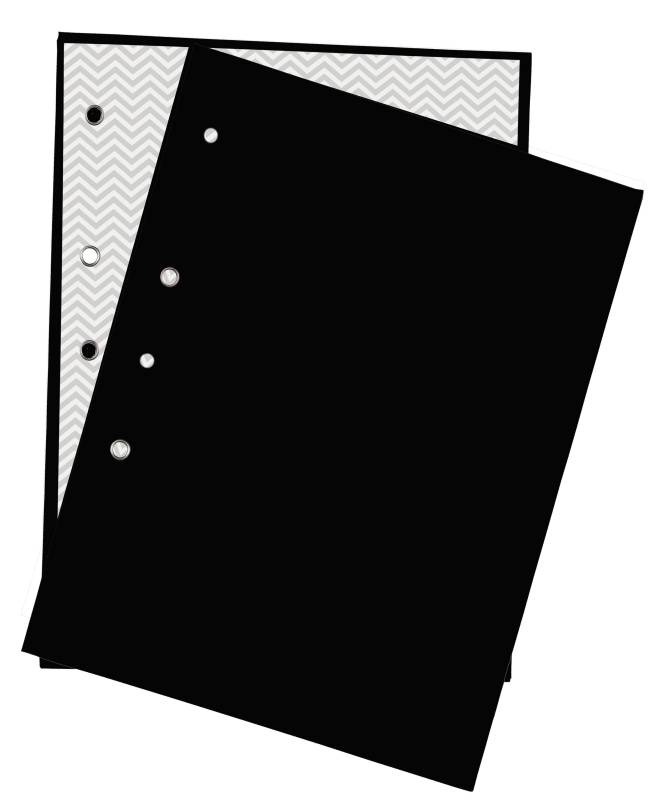 Carpeta C/Cordon A4 Lama Pvc Color Negro Zd4Sa