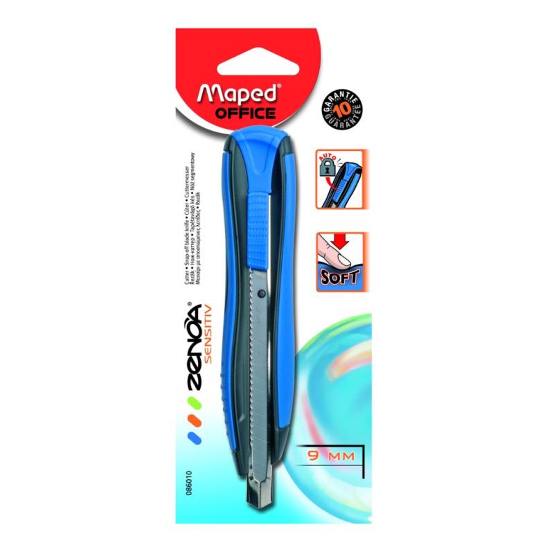 Cutter Maped Zenoa 9Mm C/Guia De Metal En Blister